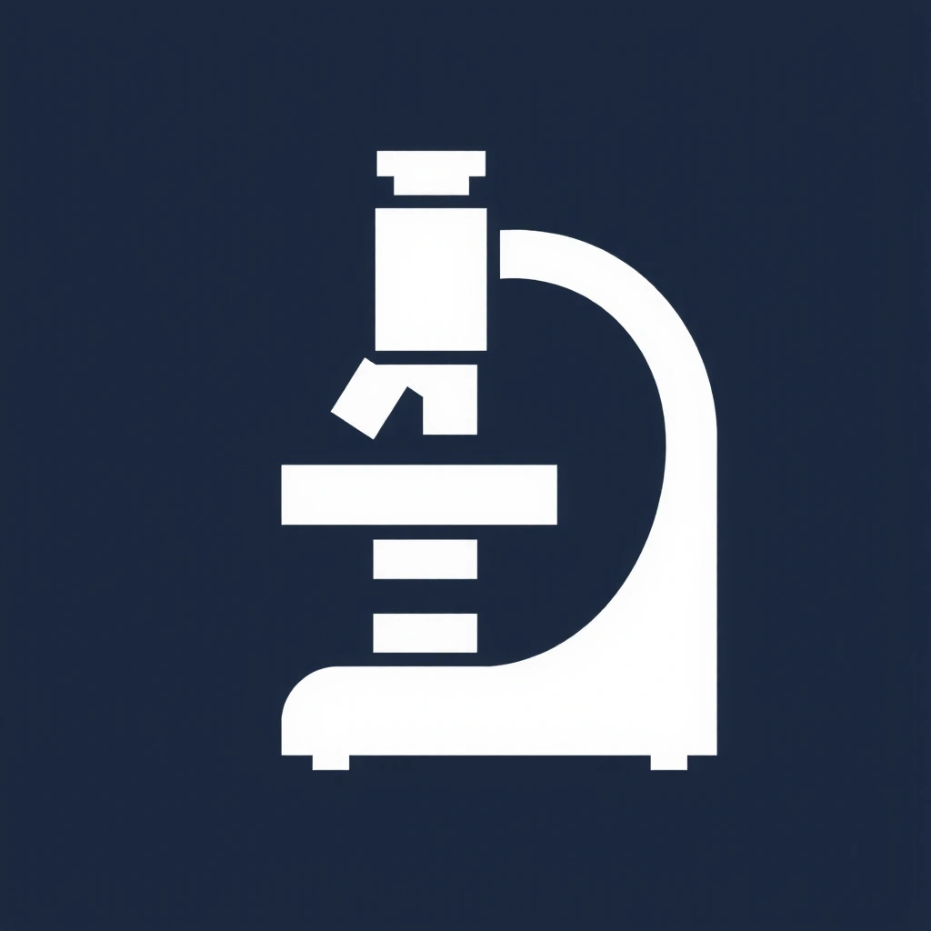 Icono de un microscopio o lupa simbolizando pruebas de laboratorio