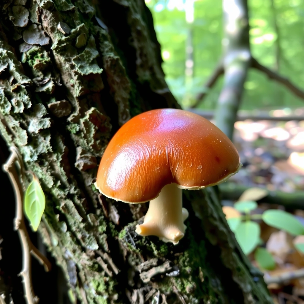 Hongo Reishi, conocido por sus propiedades adaptógenas e inmunomoduladoras